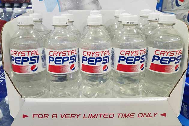 Crystal Pepsi and Pepsi AM