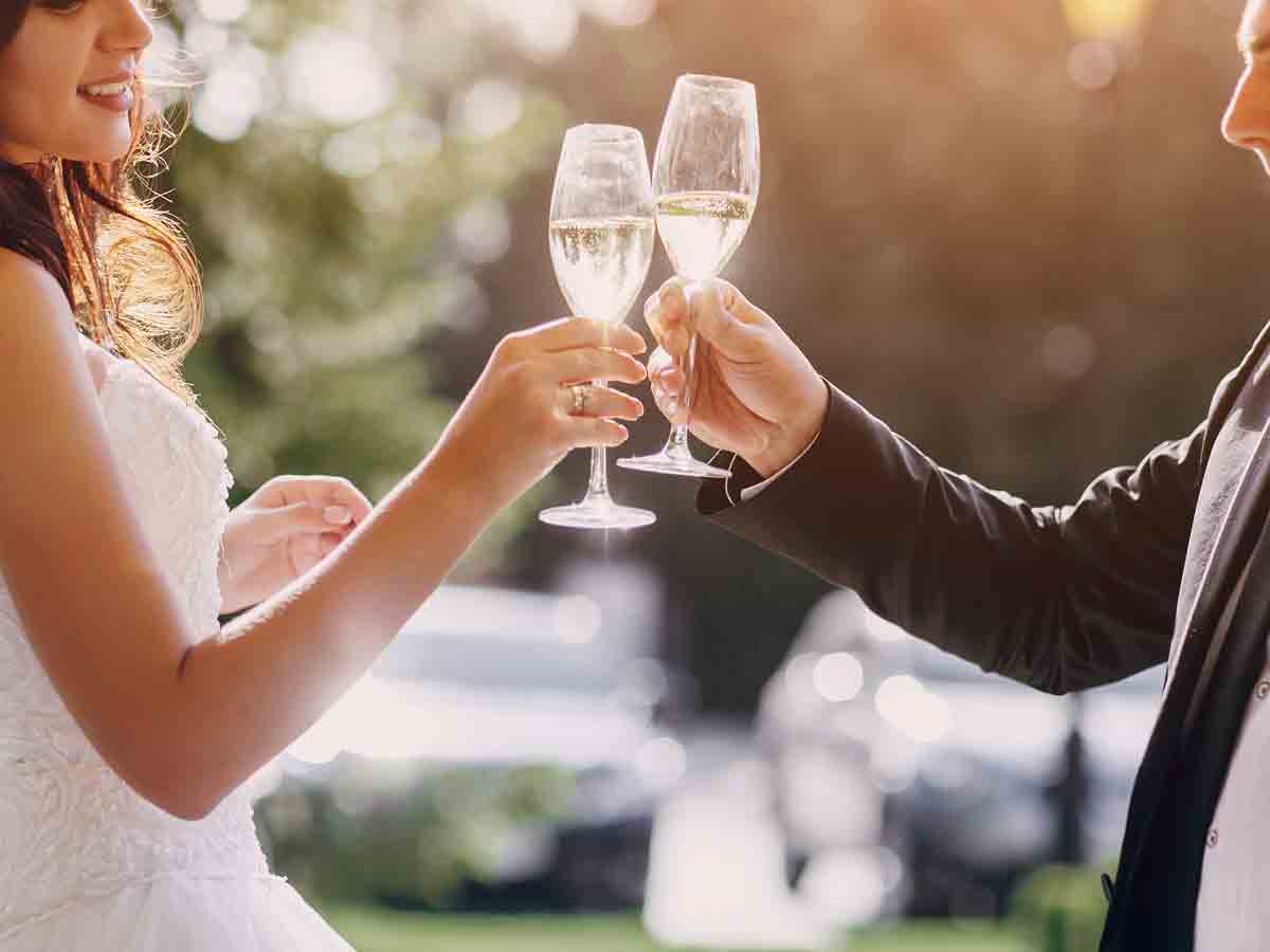 Clinking Glasses to Kiss