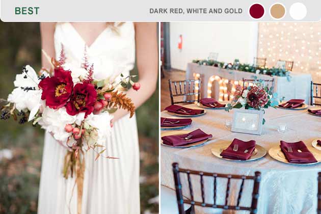 Best: Dark Red, White, and Golds