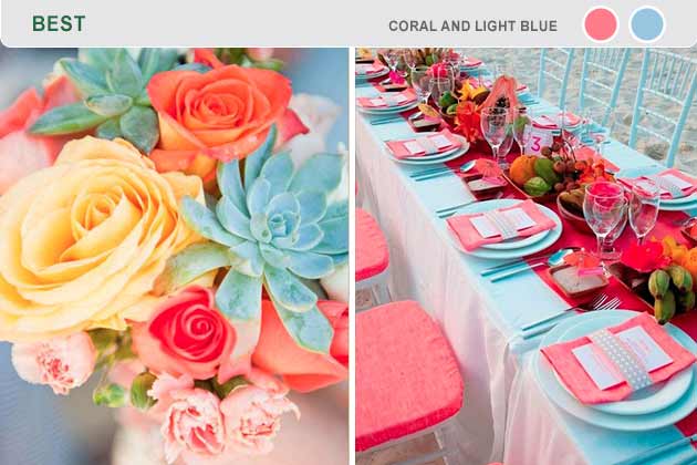 Best: Coral and Light Blue