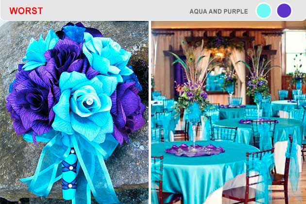 Worst: Aqua and Purple