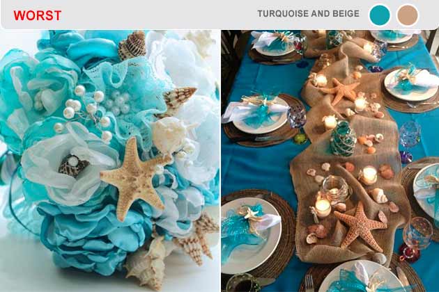 Don't: Turquoise and Beige