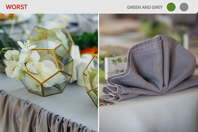 Worst: Grey and Green