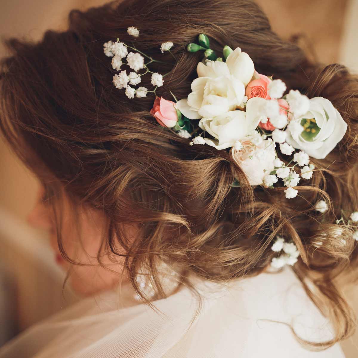 Pulled Back with Flowers