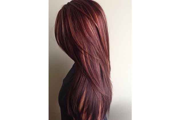 Burgundy with Blonde and Copper Blends