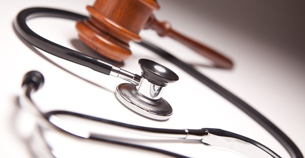 Stethoscope and gavel