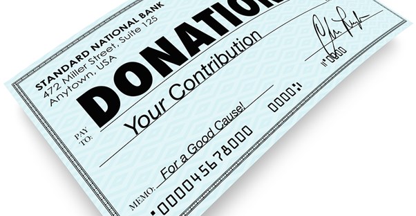Receipt for a charitable donation