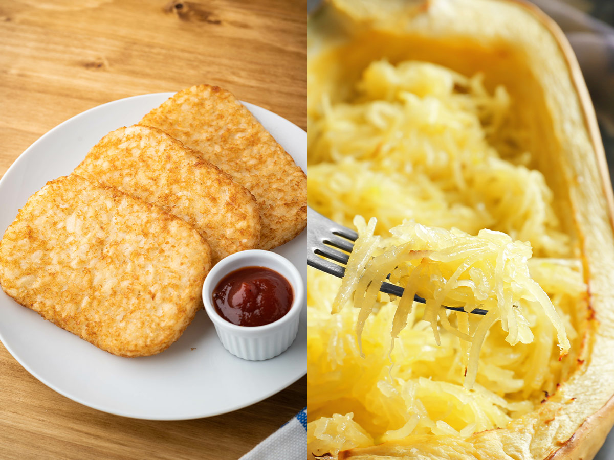 Replace Hash Browns with Spaghetti Squash