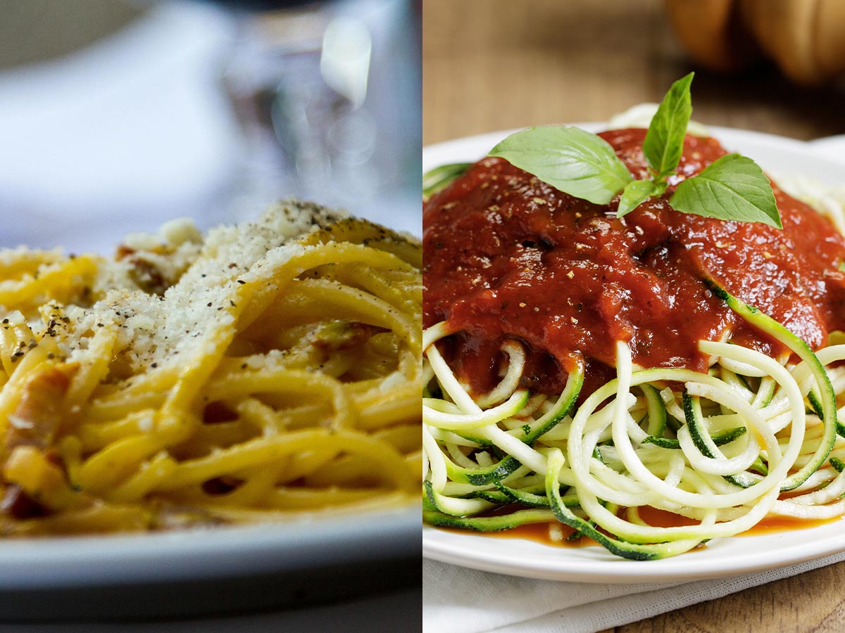 Replace Pasta with Zucchini Noodles