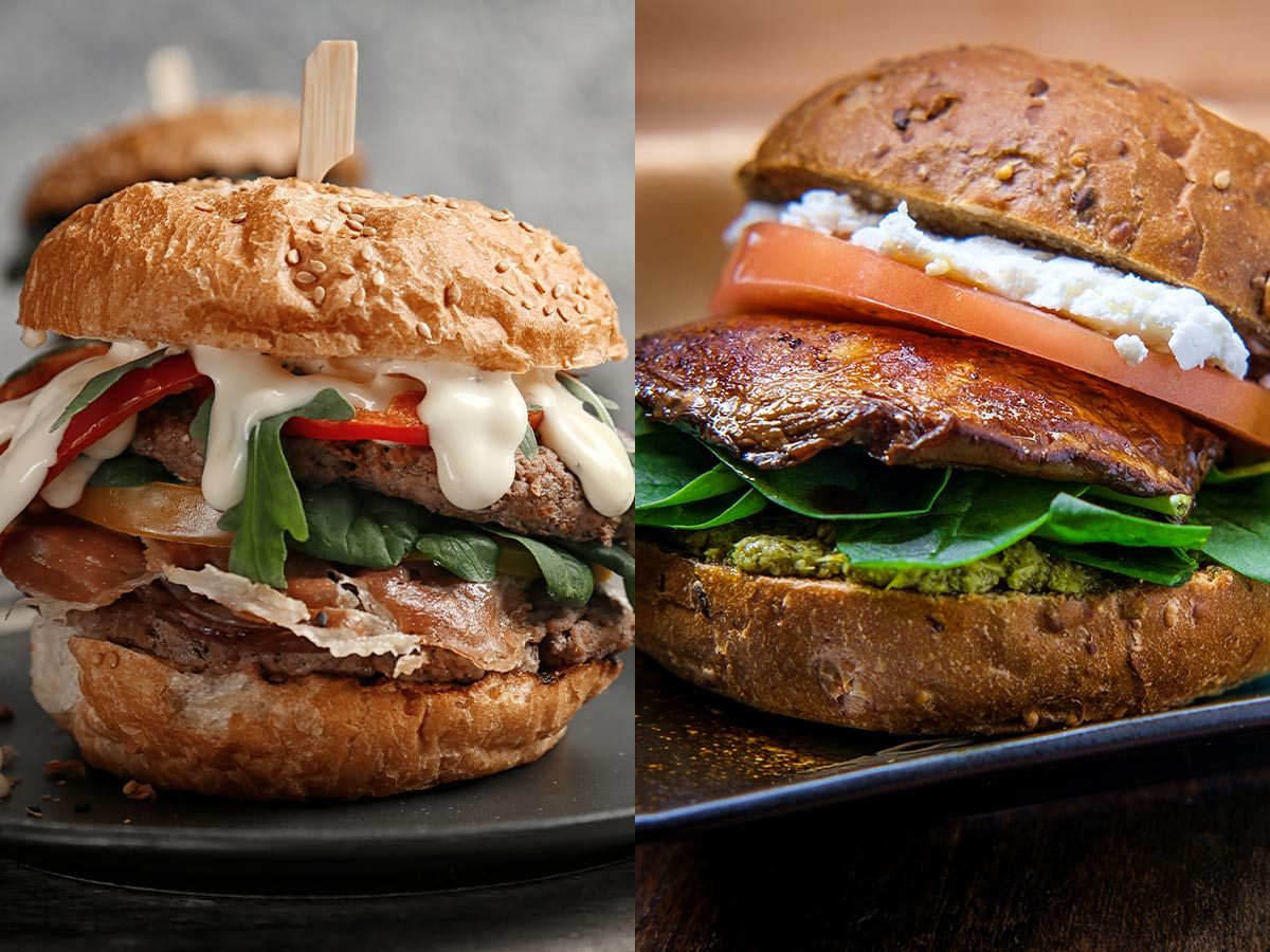 Replace Burger Buns with Portobello Mushrooms