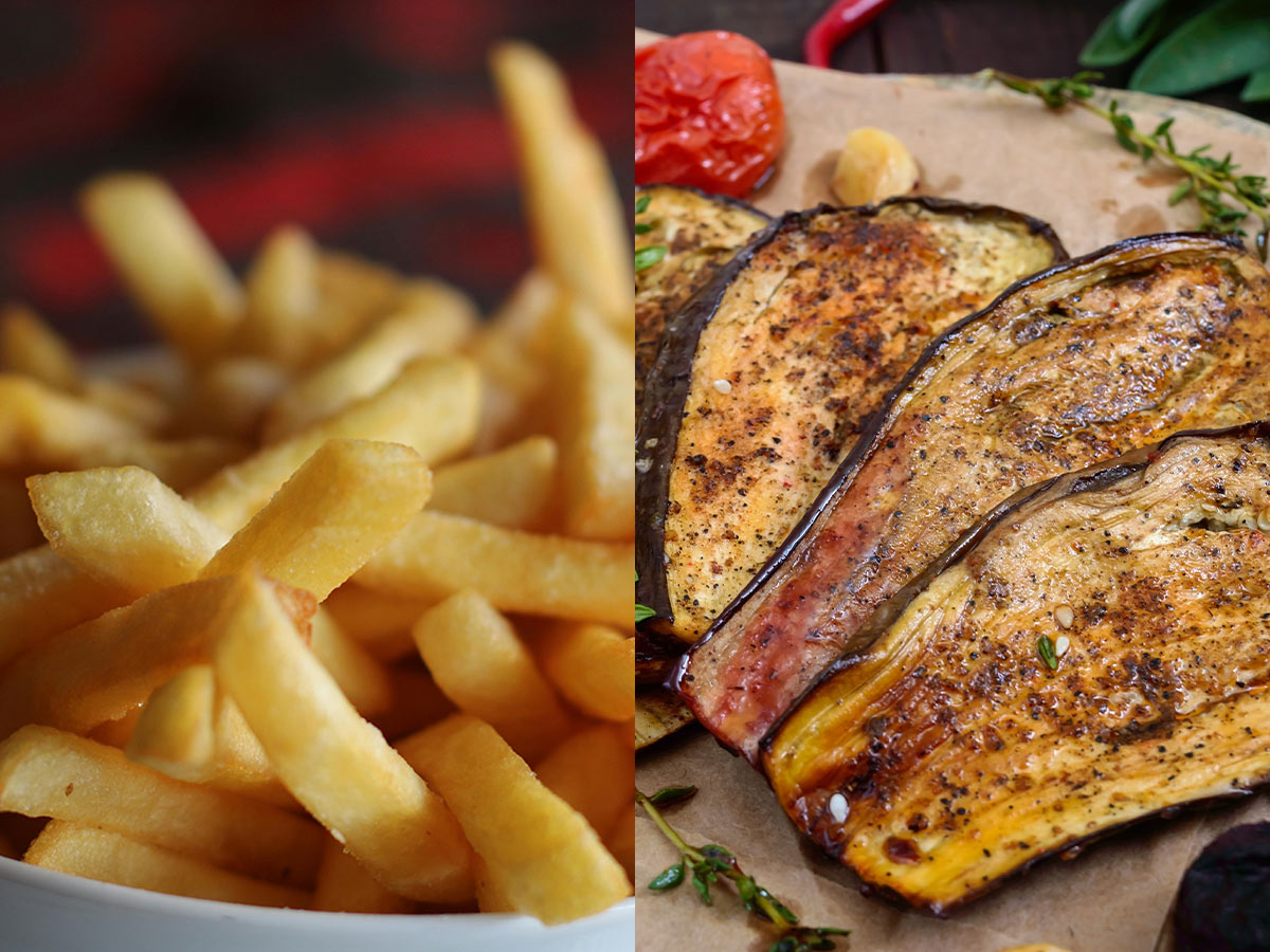 Replace French Fries with Eggplant