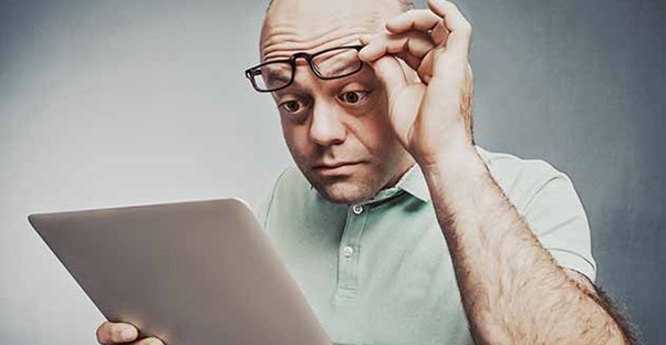 guy surprised at internet