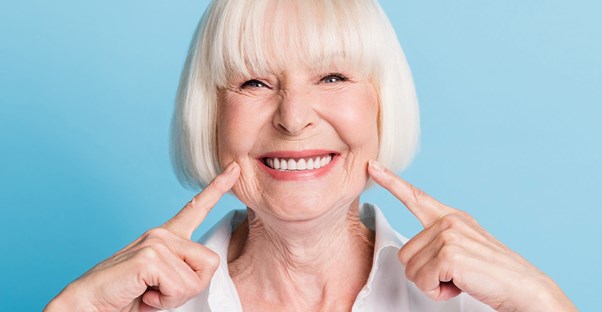 happy older woman