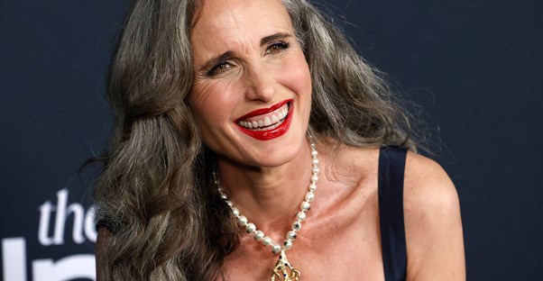 beautiful older woman with short grey hair