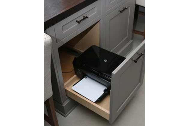 Store technology and cables in cabinets.