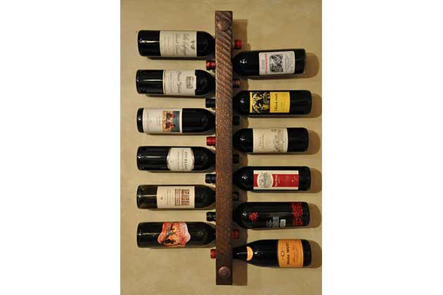Get a vertical wine rack.