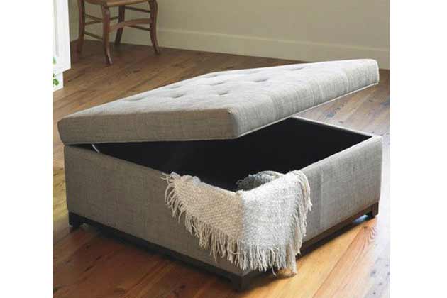 Use furniture that doubles as storage.