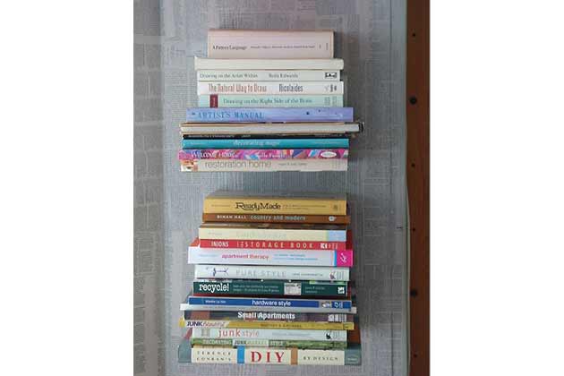 Install invisible bookshelves.