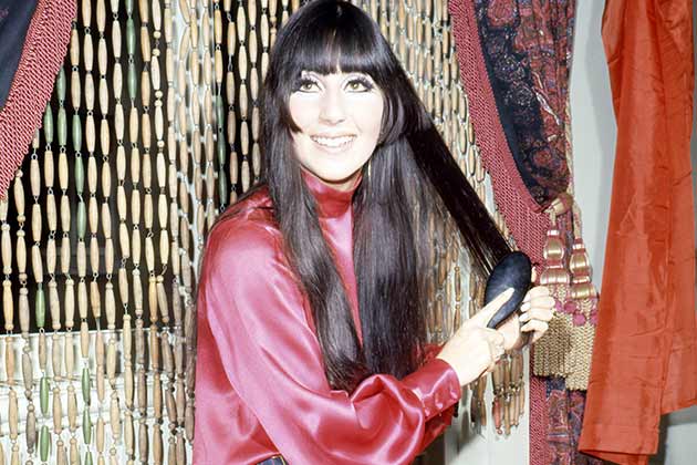 Cher’s Long Jet-Black Hair