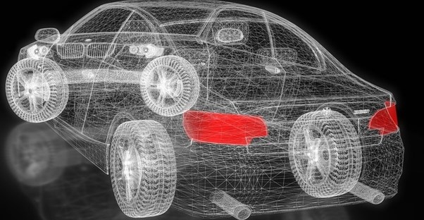 a computer rendering of a vehicle frame