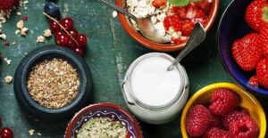 Foods rich in vitamins and nutrients.