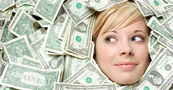 woman in money