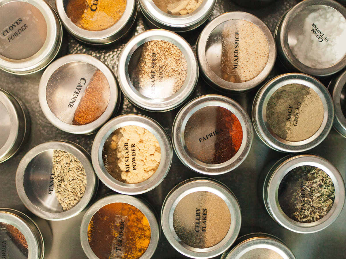 DIY Magnetic Tray for Spices