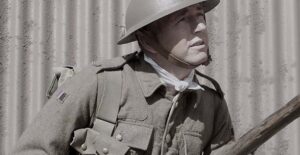 two soldiers from different time periods