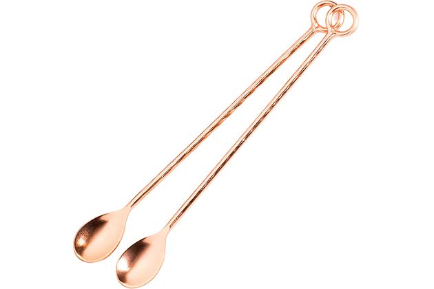 Set of 2 Copper Mixing Spoons