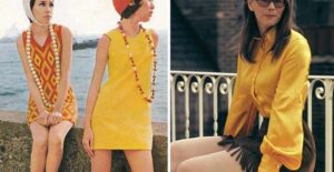 mustard yellow and mini skirts