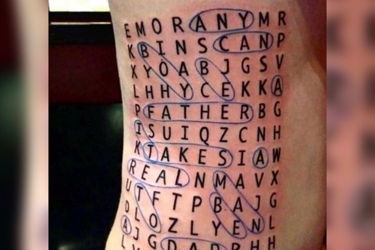 Any boy can get a tattoo, but it takes a real idiot...