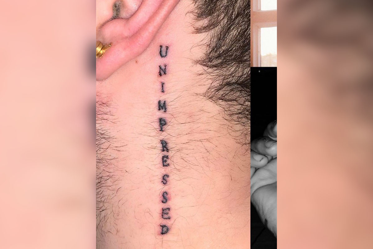 A tattoo that perfectly describes itself.
