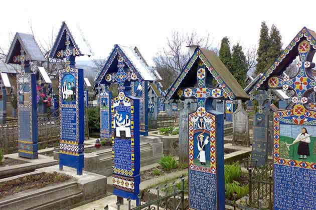 Colorful Gravestones in Romania