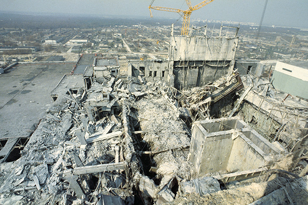 Debris After the Chernobyl Explosion