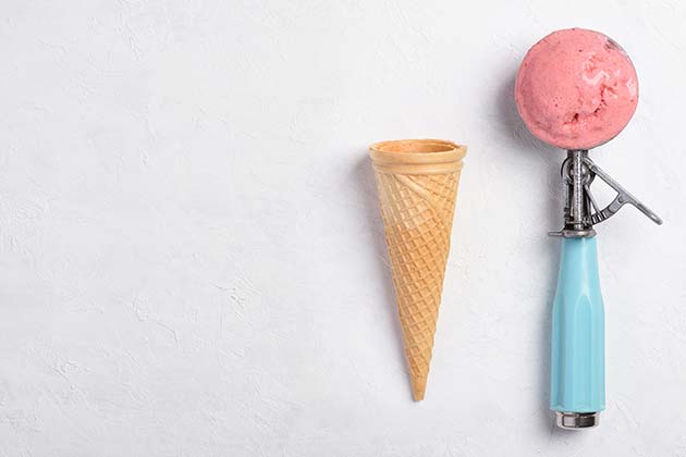 The Color of Ice Cream Scoops