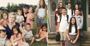 Jon and Kate plus their eight kids, then and now.