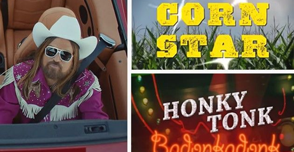 Covers and screenshots of country songs