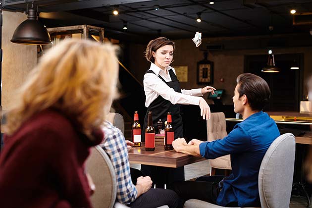 Waving or Snapping at Waiter