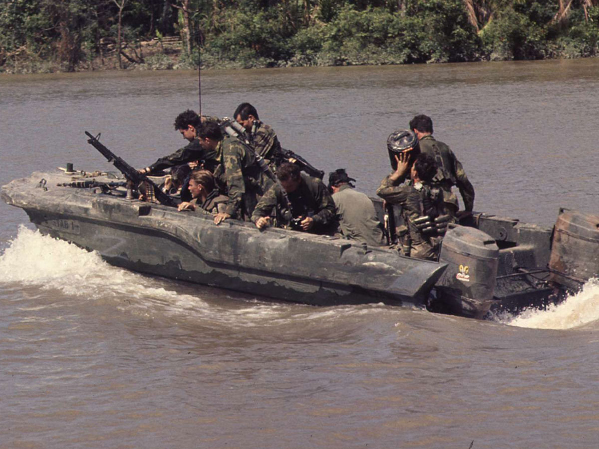 Navy Seal Team 1 Moves Down the Bassac River