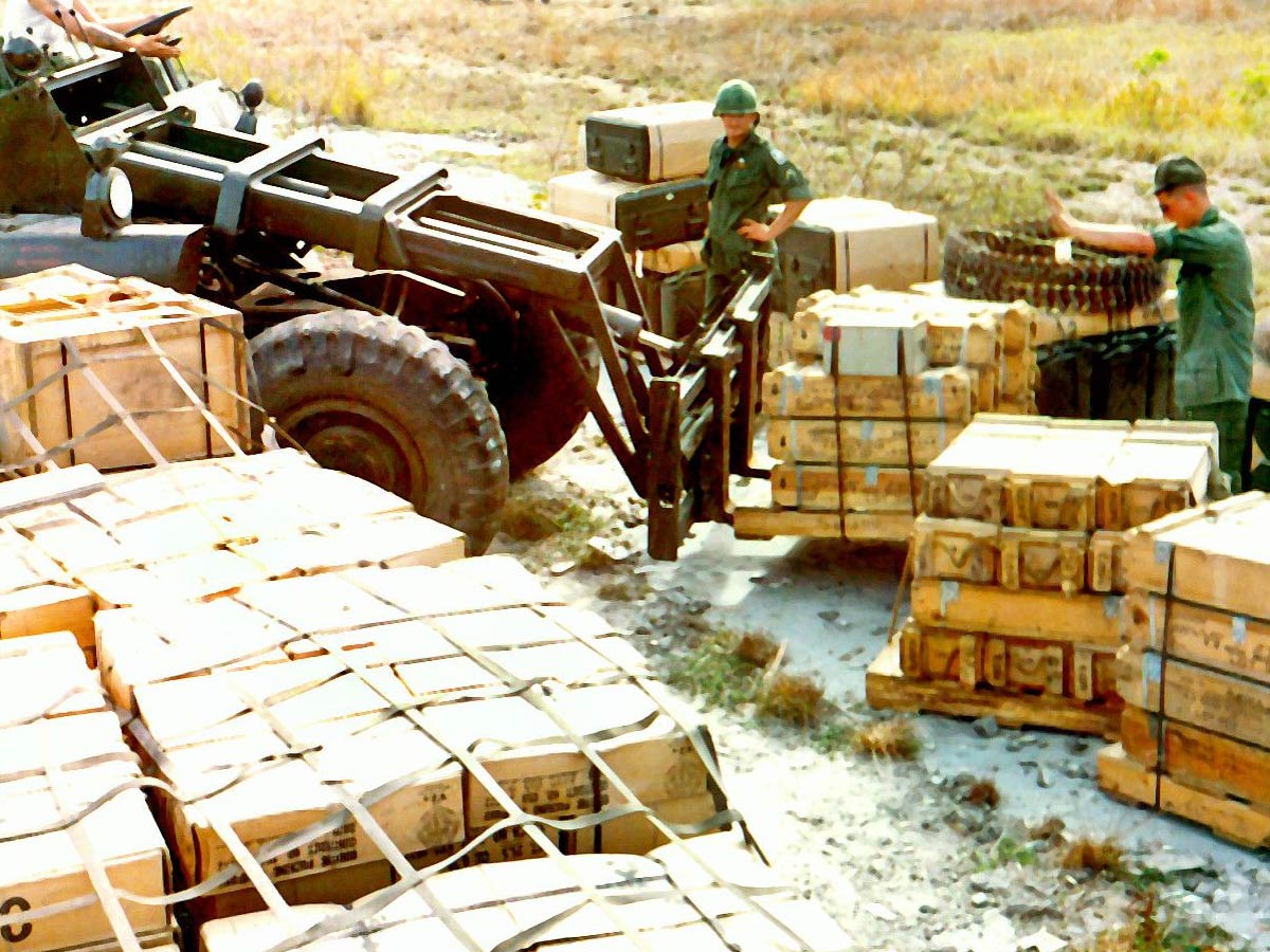 Unloading Supplies at Bien Hoa