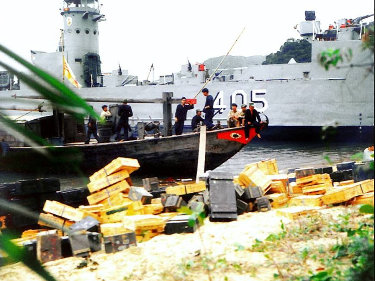 Vietnamese Solider Load Supplies