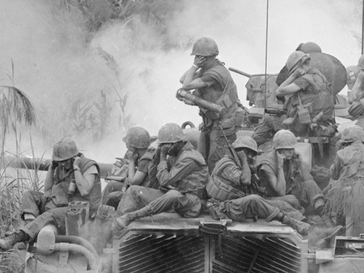 Marines on an M-48 Tank
