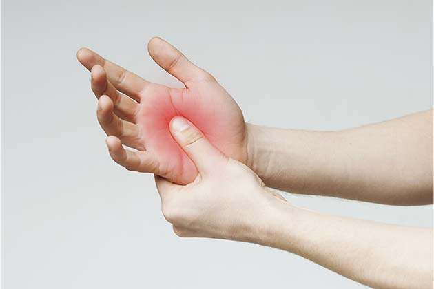 Red, Painful Palms and Feet