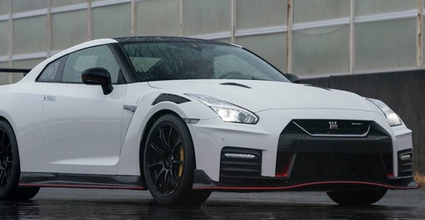 a white 2020 nissan gtr