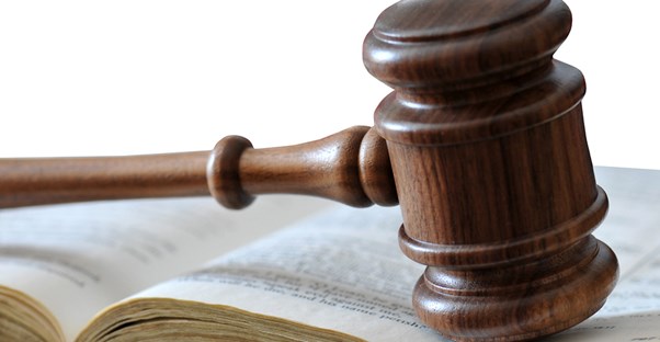 Gavel on a book