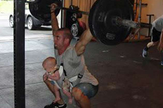 Now that's a dad who knows how to multitask.