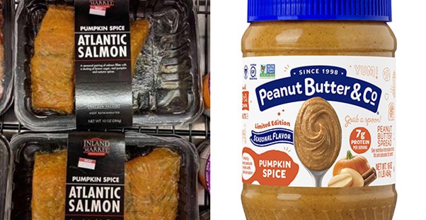 pumpkin spice salmon and PB