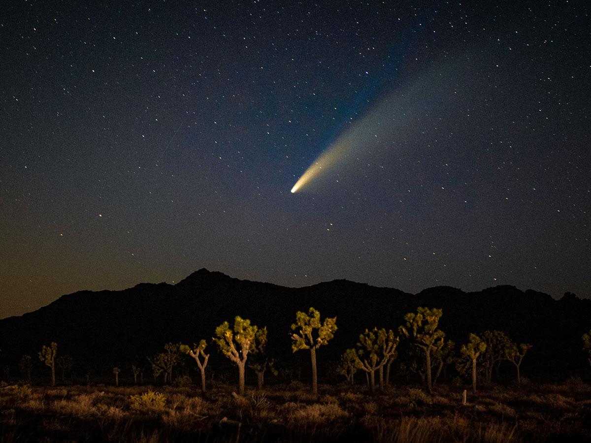 Comet Trails Are Behind the Comet