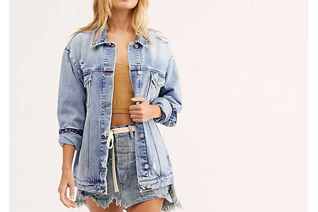 Purchase a Distressed Denim Jacket