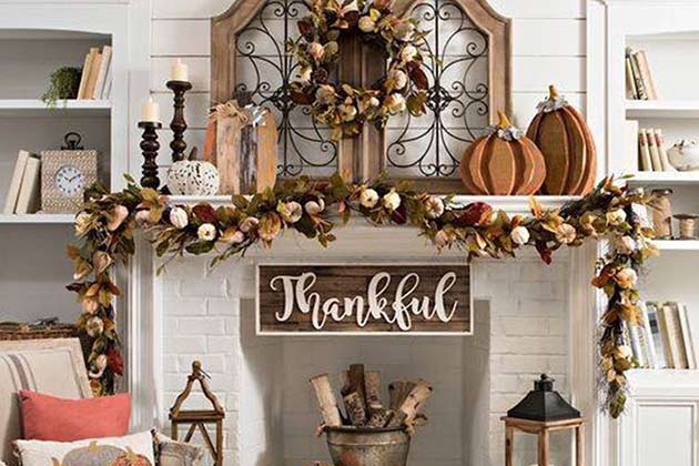 Decorate Your Mantel with Leaf Garland